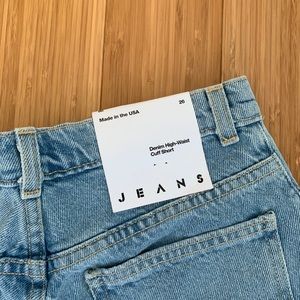 American Apparel High-waisted Jean Shorts